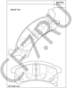 18024932 PONTIAC Комплект тормозных колодок, дисковый тормоз в городе Екатеринбург