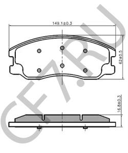 19168899 PONTIAC Комплект тормозных колодок, дисковый тормоз в городе Екатеринбург