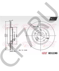18020464 BRISTOL Тормозной диск в городе Екатеринбург