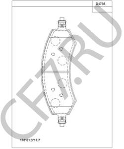 05143350AC RAM Комплект тормозных колодок, дисковый тормоз в городе Екатеринбург