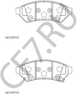 88967257 PONTIAC Комплект тормозных колодок, дисковый тормоз в городе Екатеринбург