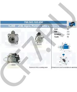 2873K632 Wilmart Стартер Perkins 1104C-44 12В 3,2кВт 10зуб () в городе Екатеринбург