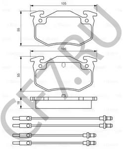 95 589 273 CITROËN (DF-PSA) Комплект тормозных колодок, дисковый тормоз в городе Екатеринбург