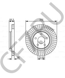 68040177AA Chrysler/Dodge/Jeep ДИСК ТОРМОЗНОЙ [ORG в городе Екатеринбург