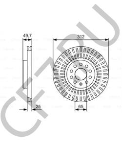 1KD 615 301 SKODA (SVW) Тормозной диск в городе Екатеринбург