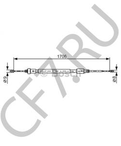 4746 59 DS Трос, стояночная тормозная система в городе Екатеринбург