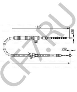 MB806051 PROTON Трос, стояночная тормозная система в городе Екатеринбург