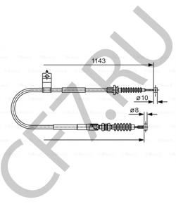 NC10-44-420A AUWÄRTER Трос, стояночная тормозная система в городе Екатеринбург