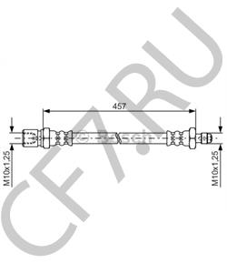 24350602510 Zommer Шланг тормозной ГАЗель,ГАЗель NEXT,Волга-2410,31029 (задний) в городе Екатеринбург
