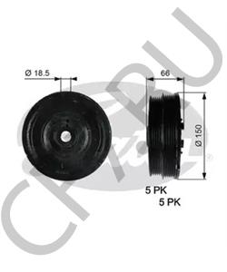 LHG100750 MG Ременный шкив, коленчатый вал в городе Екатеринбург