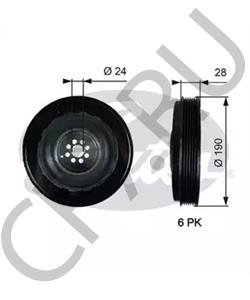 059105251AH AUDI (FAW) Ременный шкив, коленчатый вал в городе Екатеринбург
