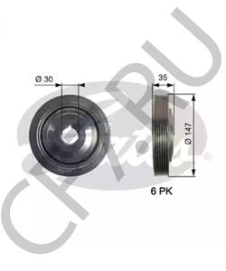 9641741980 FIAT / LANCIA Ременный шкив, коленчатый вал в городе Екатеринбург