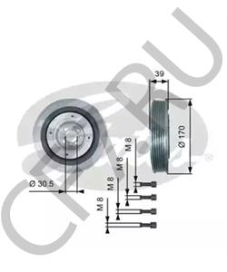 60816824 INNOCENTI Ременный шкив, коленчатый вал в городе Екатеринбург