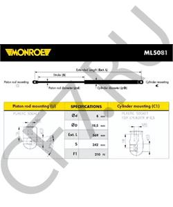 46453503 INNOCENTI Газовая пружина, крышка багажник в городе Екатеринбург