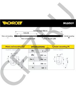 955 511 359 00 Dar Амортизатор капота для PORSCHE CAYENNE 03-10 в городе Екатеринбург